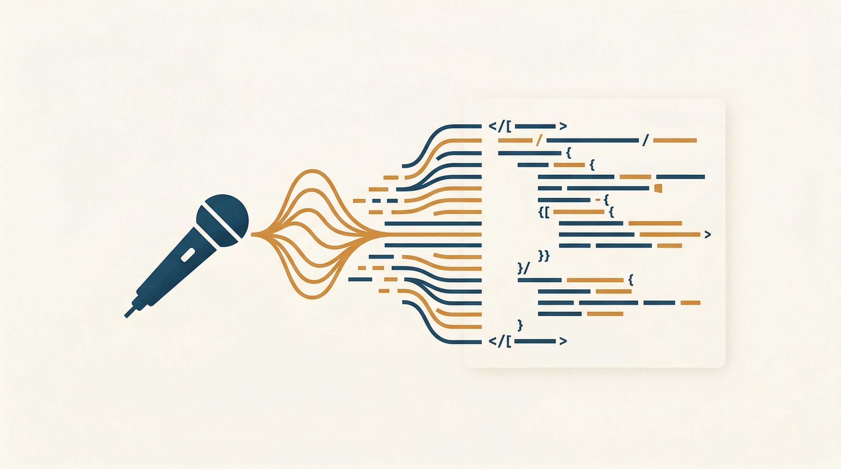 Microphone with sound waves transforming into code