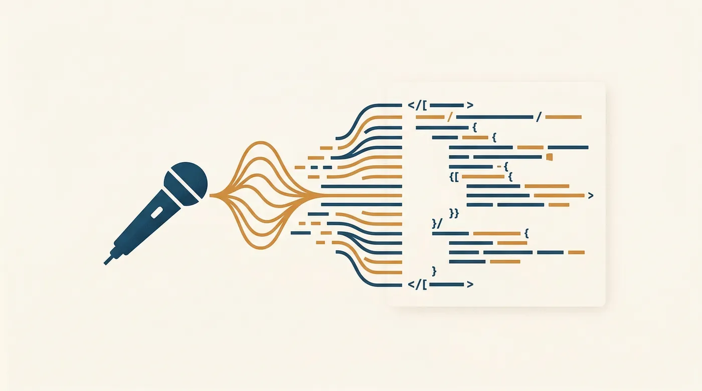 Microphone with sound waves transforming into code